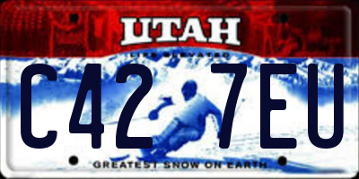 UT license plate C427EU