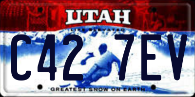 UT license plate C427EV