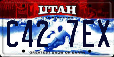 UT license plate C427EX