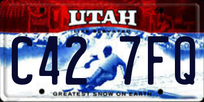 UT license plate C427FQ