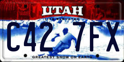 UT license plate C427FX