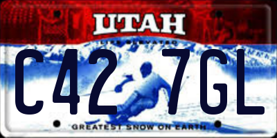 UT license plate C427GL