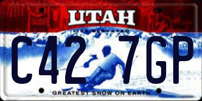 UT license plate C427GP