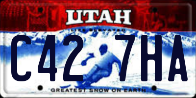 UT license plate C427HA