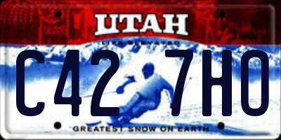 UT license plate C427HO