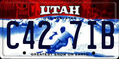 UT license plate C427IB
