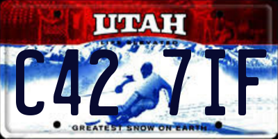 UT license plate C427IF