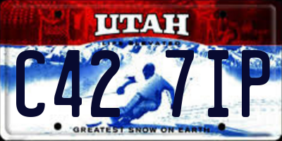 UT license plate C427IP