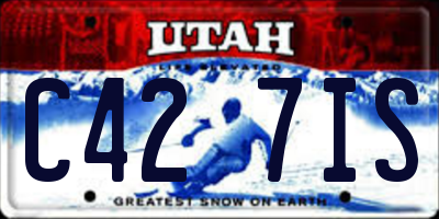 UT license plate C427IS