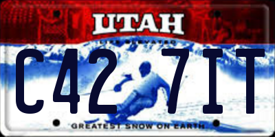 UT license plate C427IT