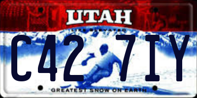 UT license plate C427IY