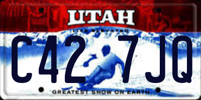 UT license plate C427JQ