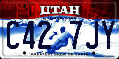 UT license plate C427JY