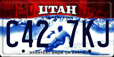 UT license plate C427KJ