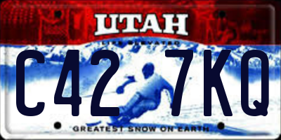 UT license plate C427KQ