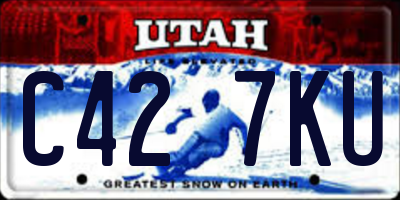UT license plate C427KU