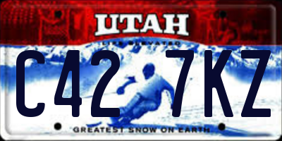 UT license plate C427KZ