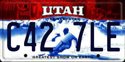 UT license plate C427LE