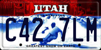 UT license plate C427LM