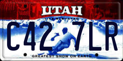 UT license plate C427LR