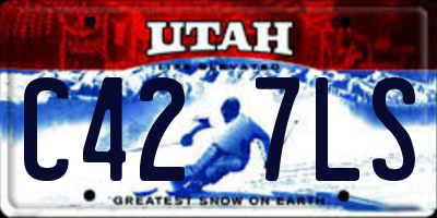 UT license plate C427LS