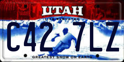 UT license plate C427LZ