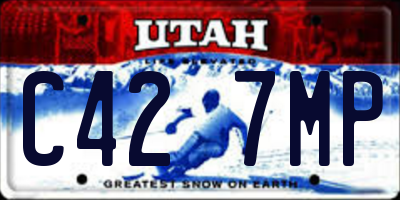 UT license plate C427MP