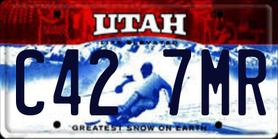 UT license plate C427MR