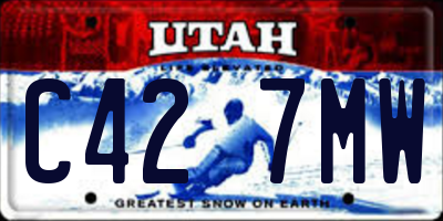 UT license plate C427MW