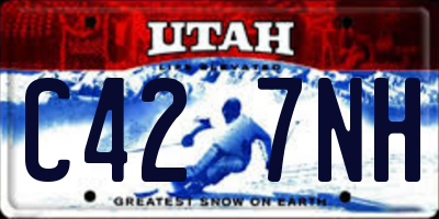 UT license plate C427NH