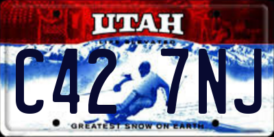 UT license plate C427NJ