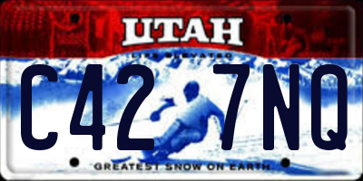 UT license plate C427NQ