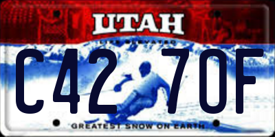 UT license plate C427OF