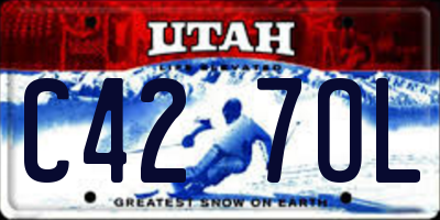 UT license plate C427OL
