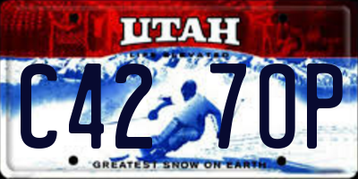 UT license plate C427OP