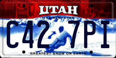 UT license plate C427PI