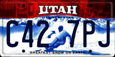 UT license plate C427PJ