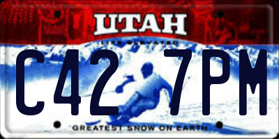 UT license plate C427PM