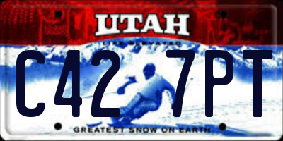 UT license plate C427PT