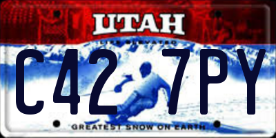UT license plate C427PY
