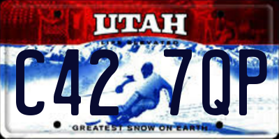 UT license plate C427QP