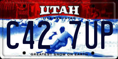 UT license plate C427UP