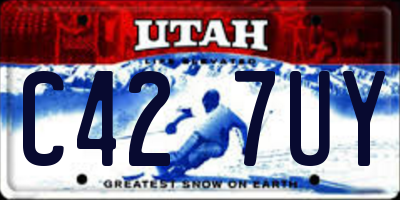 UT license plate C427UY