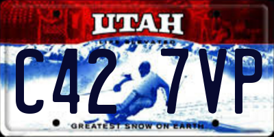 UT license plate C427VP