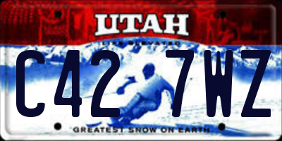 UT license plate C427WZ