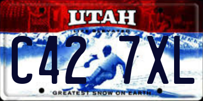 UT license plate C427XL