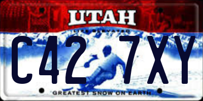 UT license plate C427XY