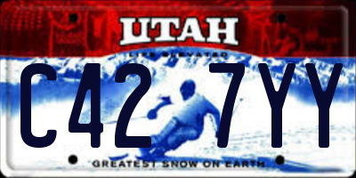 UT license plate C427YY