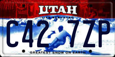 UT license plate C427ZP