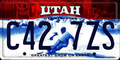 UT license plate C427ZS